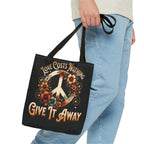 Love Costs Nothing, Give It Away Flag Tote Bag