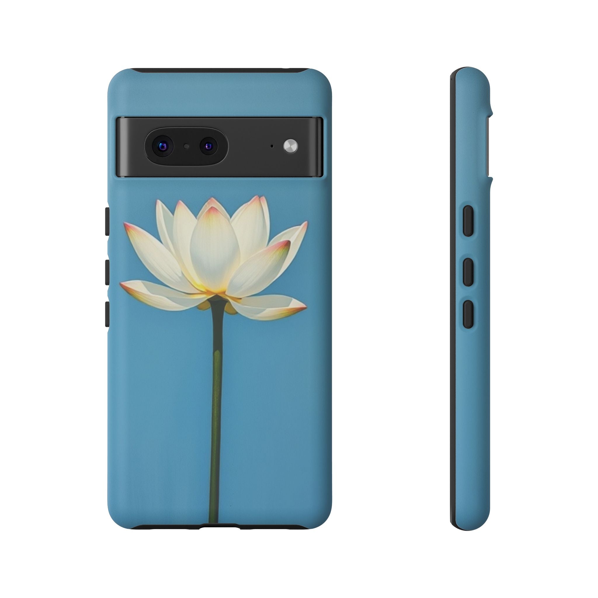 Open White Peace Lily Design Tough Case For Android & iPhone