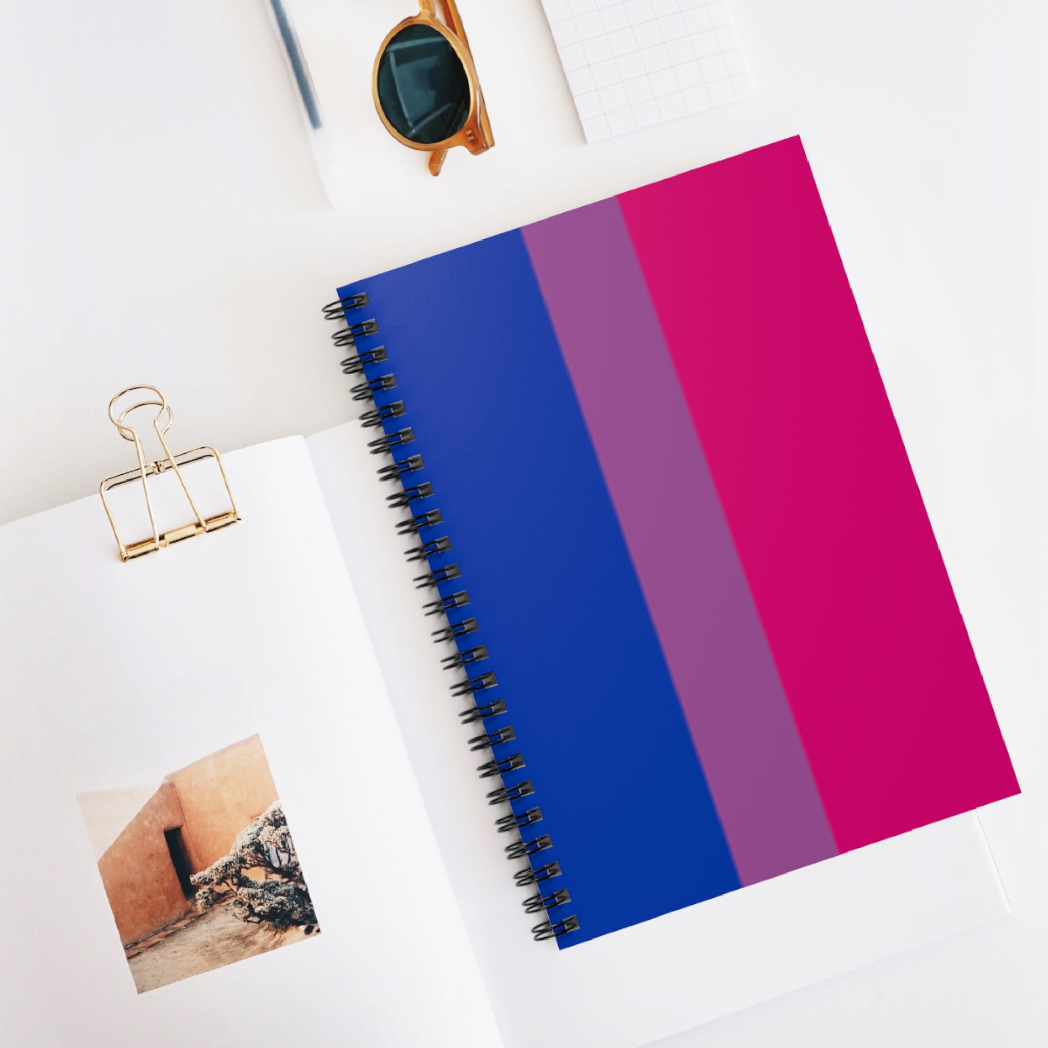Bisexual Pride Spiral Notebook - Ruled Lines for Creative Minds