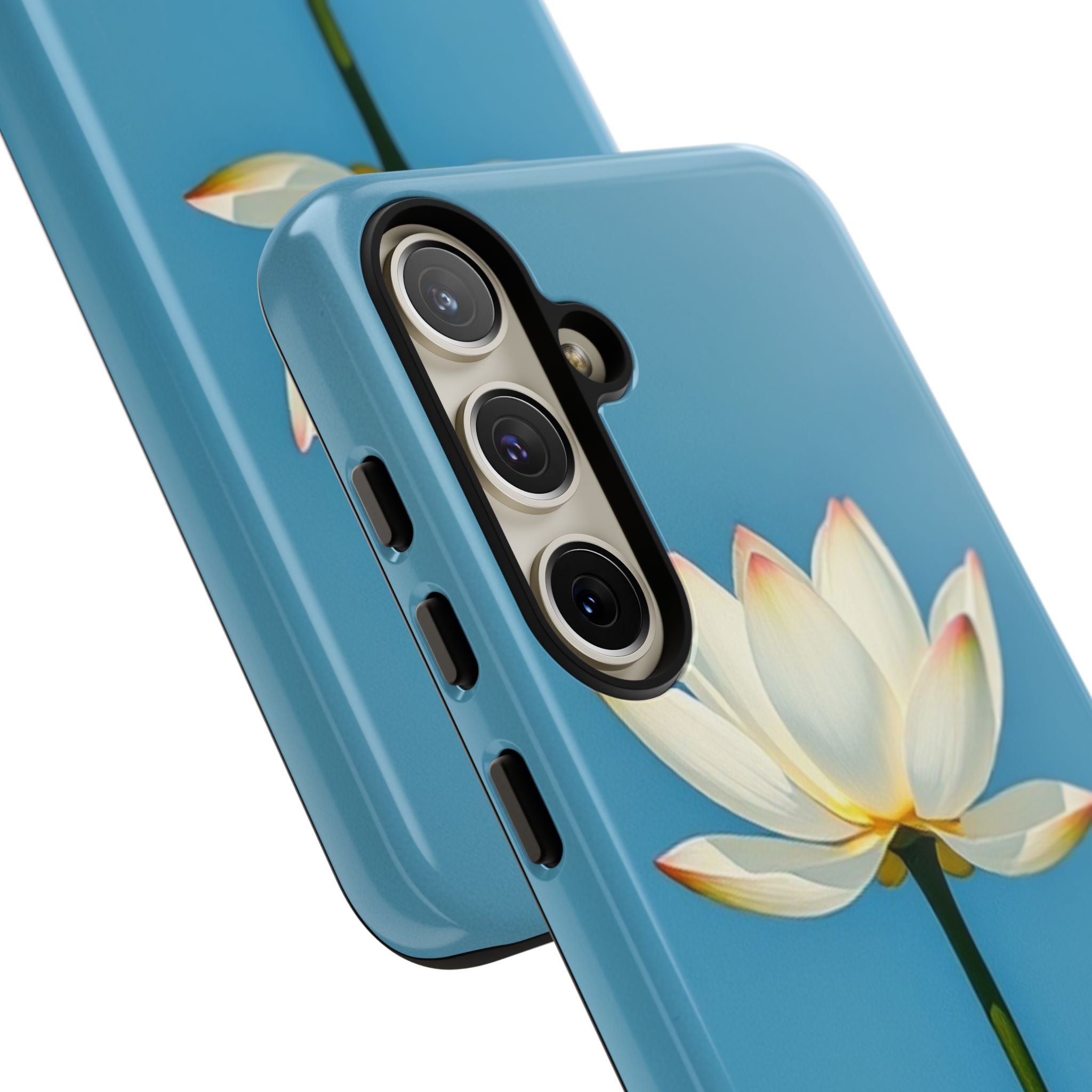 Open White Peace Lily Design Tough Case For Android & iPhone