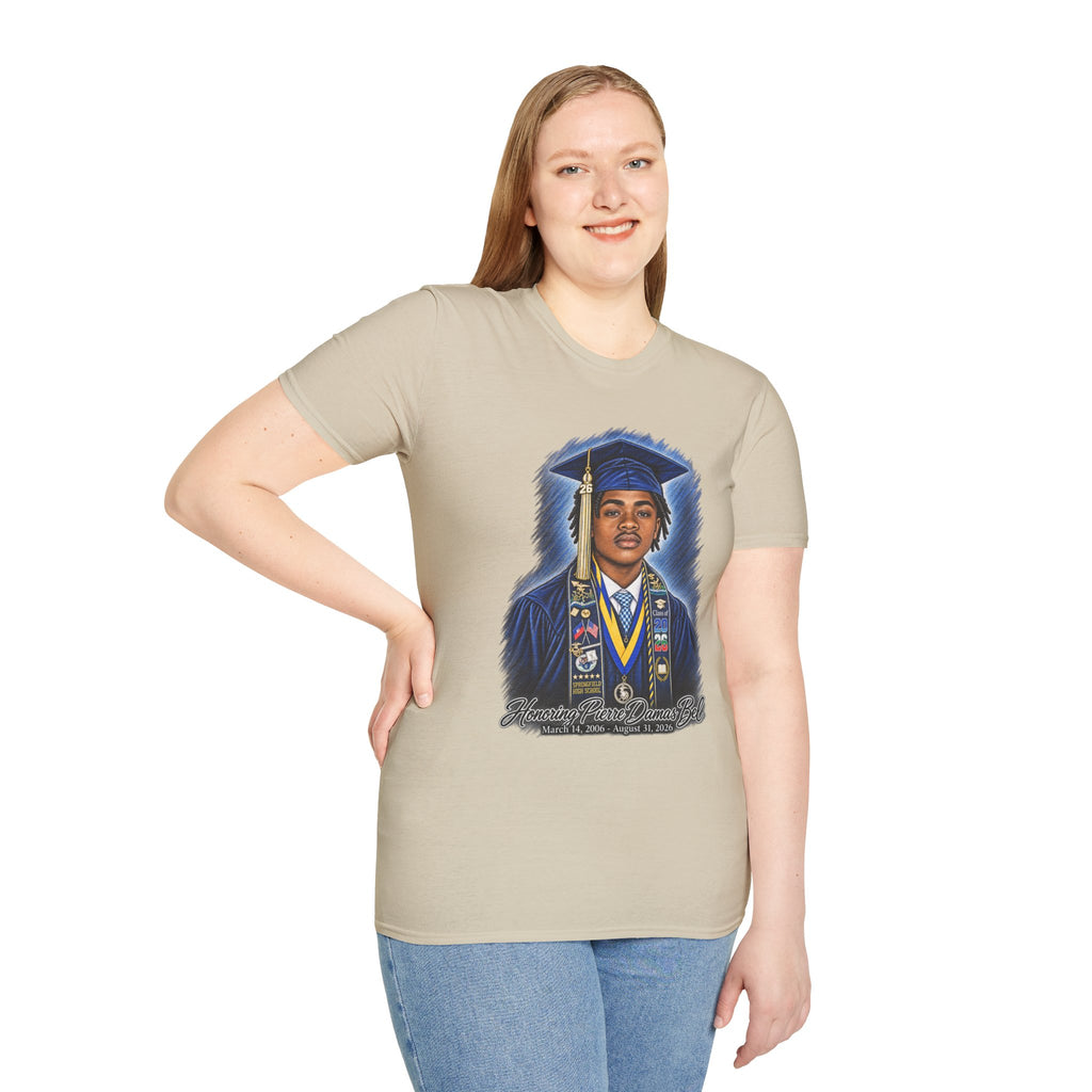 Portrait Front and Back - In Memory of Pierre Damas Bel T-Shirt
