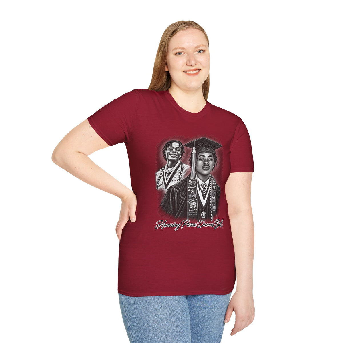 Double Portrait Front - In Memory of Pierre Damas Bel T-Shirt