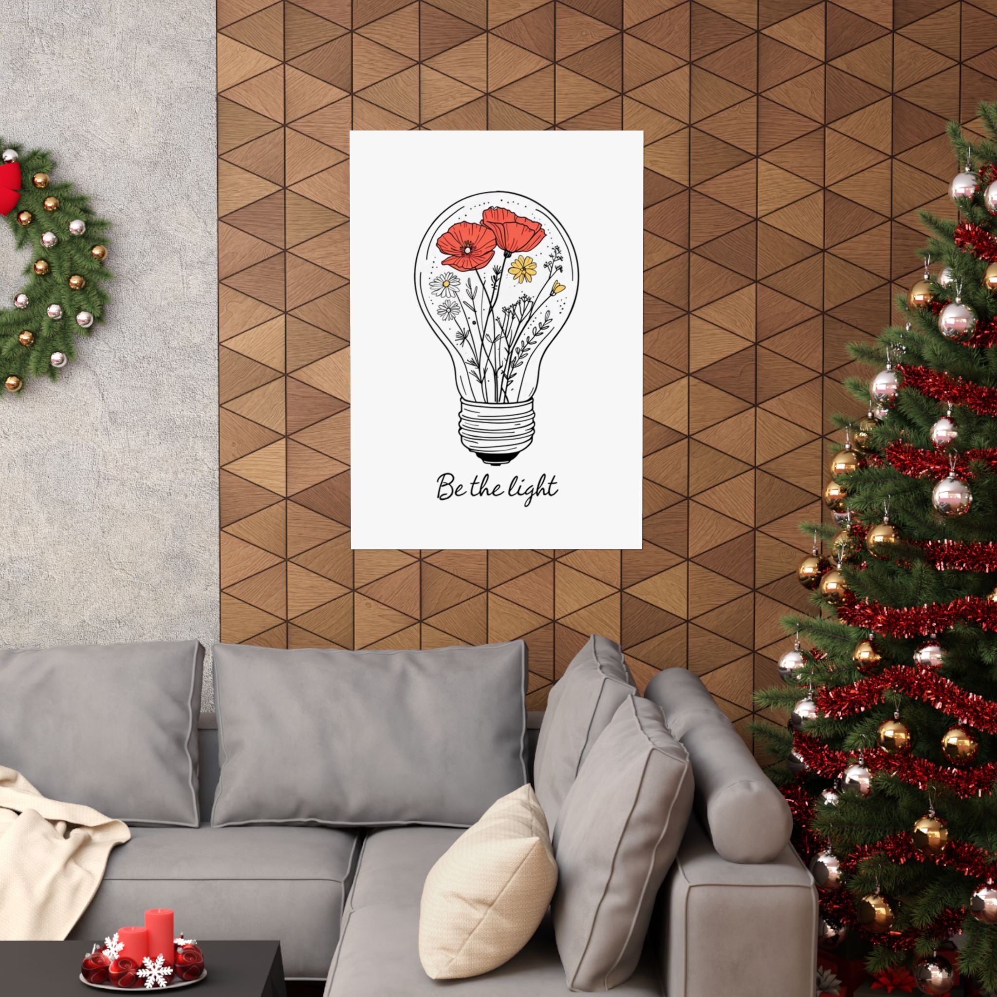 Inspirational Matte Vertical Poster - 'Be the Light'