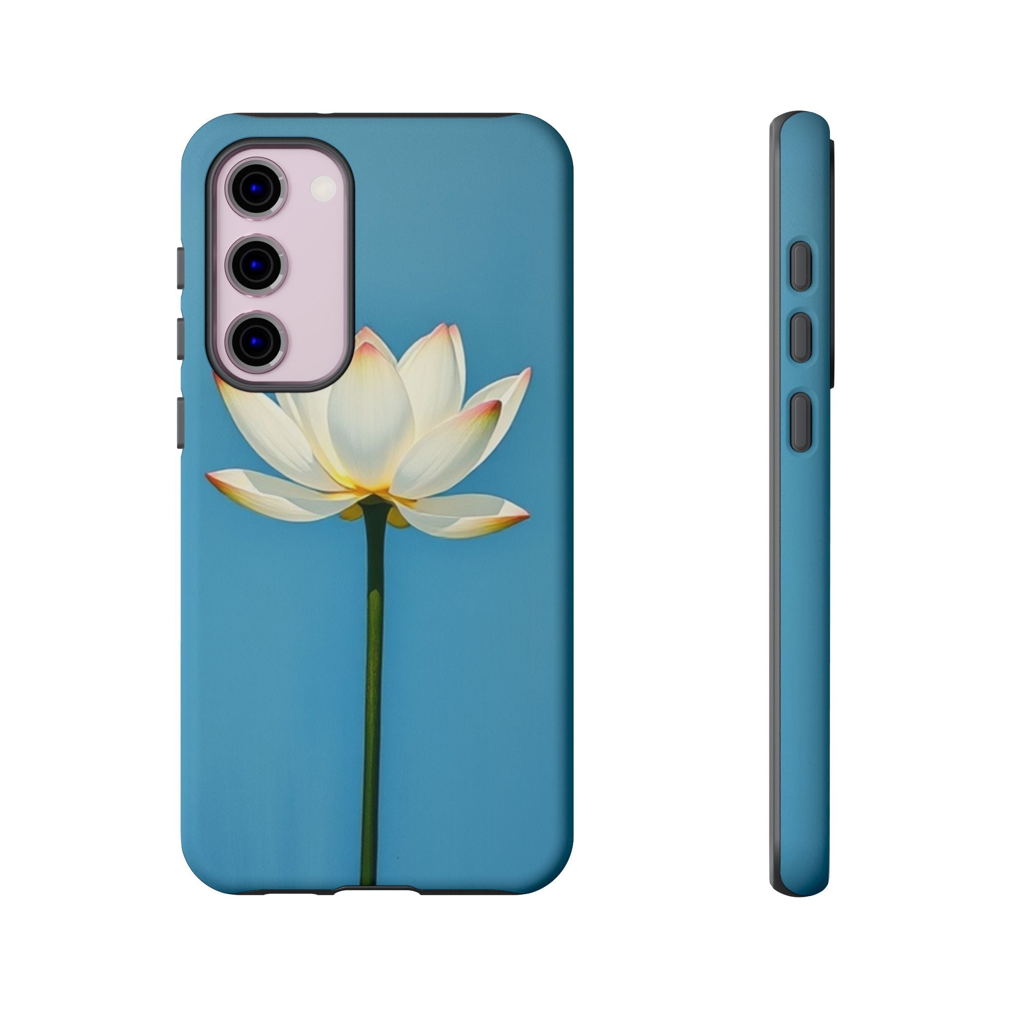 Open White Peace Lily Design Tough Case For Android & iPhone