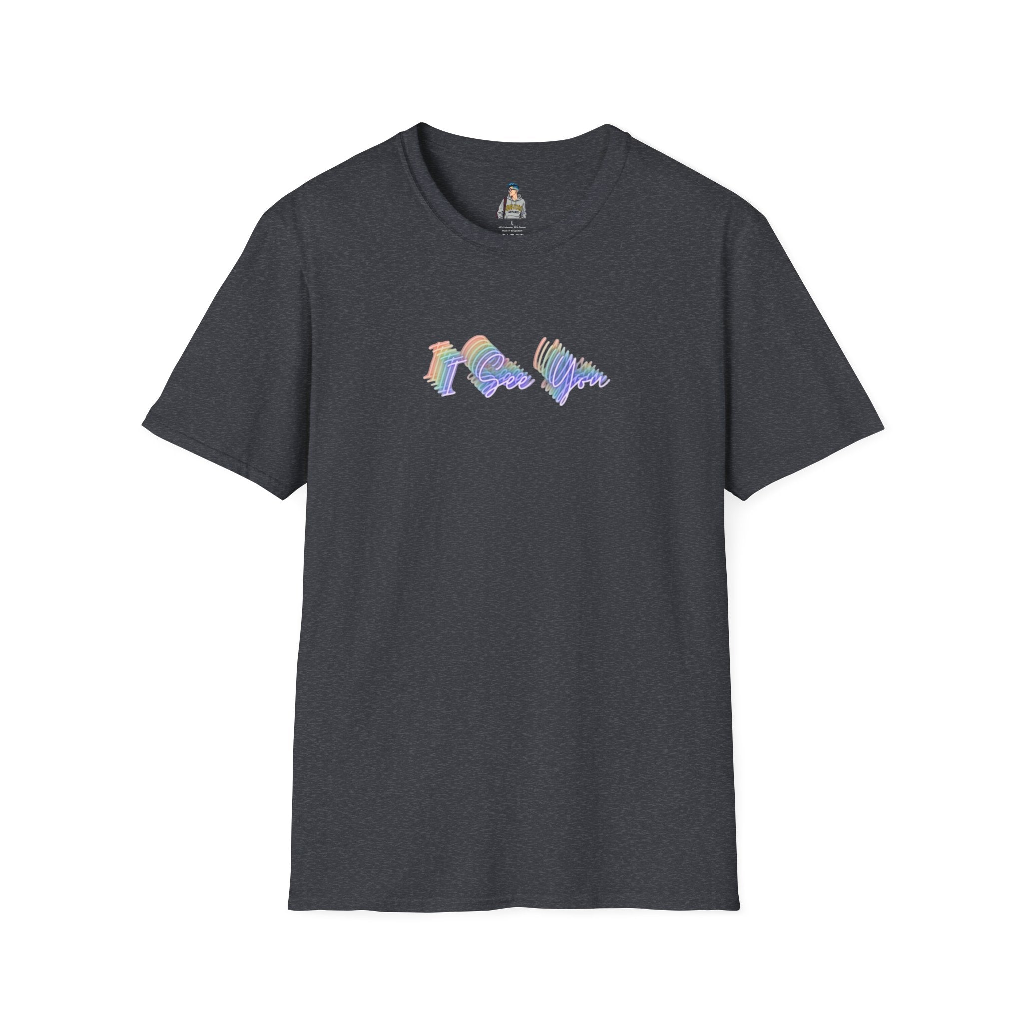 I See You Unisex Softstyle T-Shirt - Colorful Wave Design for LGBTQ+ Visibility