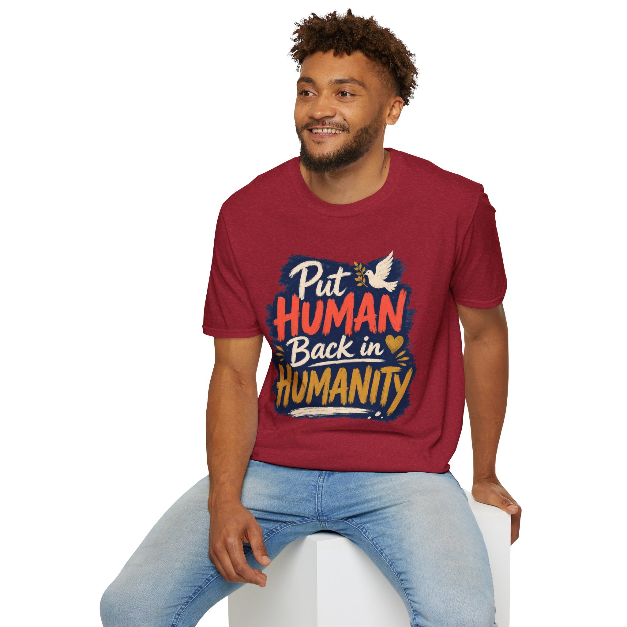 Put Human Back in Humanity T-Shirt — Inspirational Peace Dove Tee