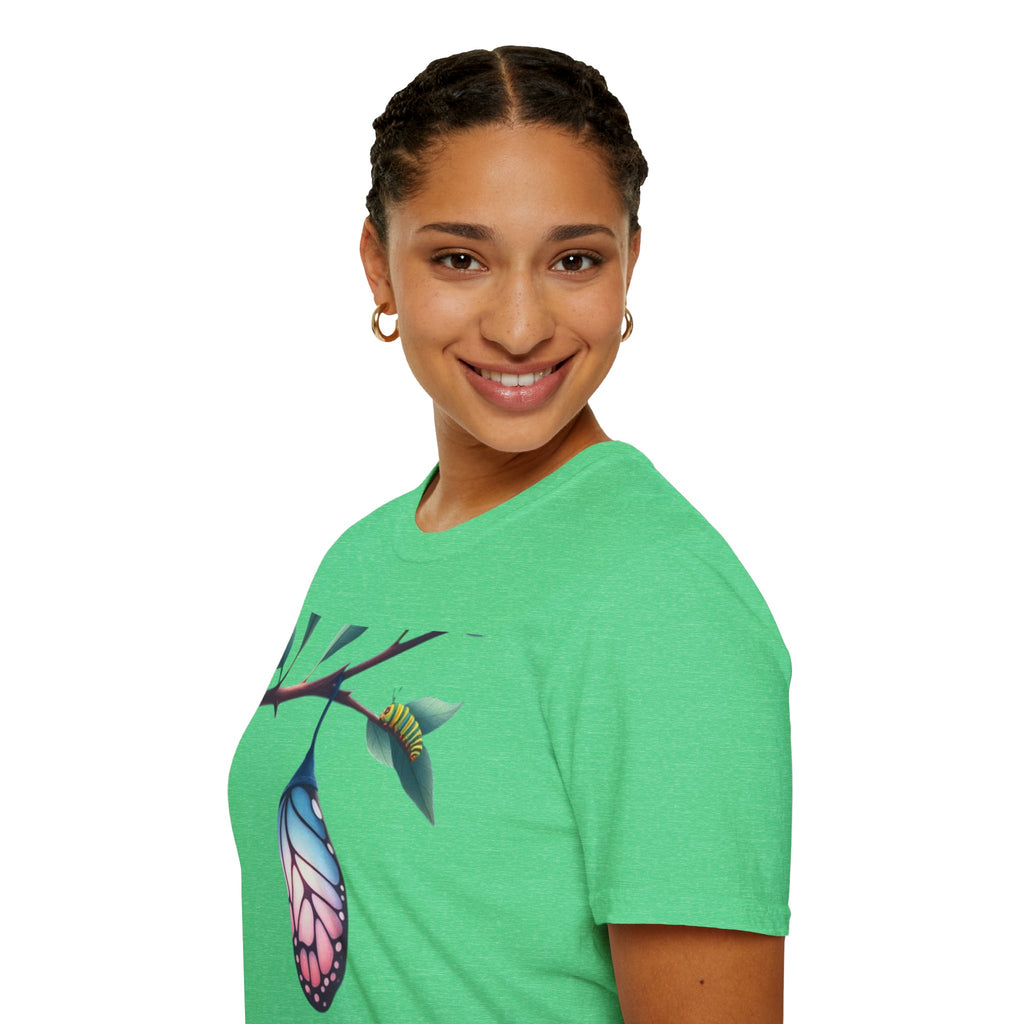 Trans Caterpillar to Butterfly Graphic T-Shirt