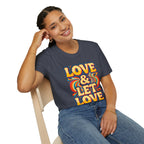 T-Shirt — "Love & Let Love" Retro Rainbow Peace Tee