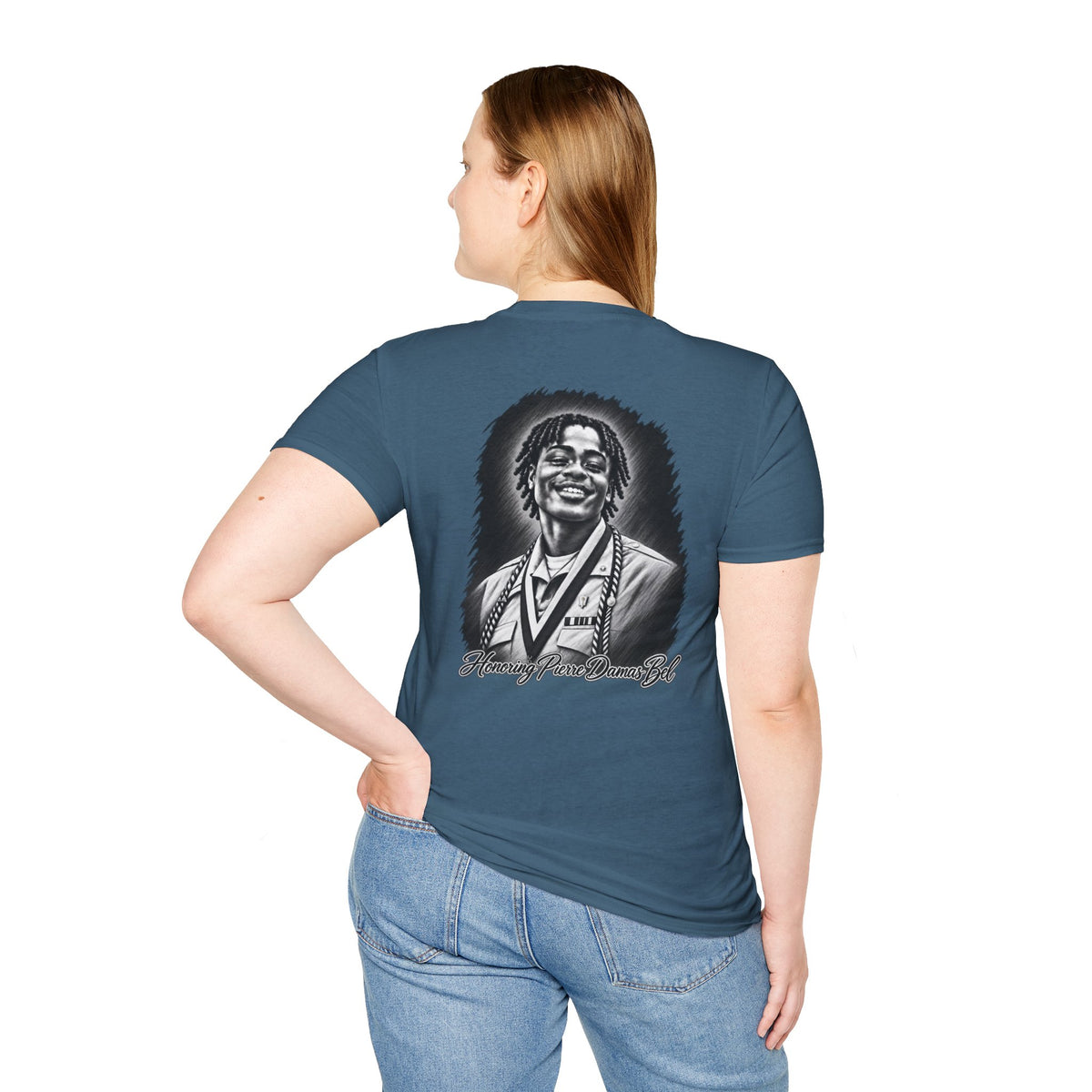 Portrait Front and Back - In Memory of Pierre Damas Bel T-Shirt