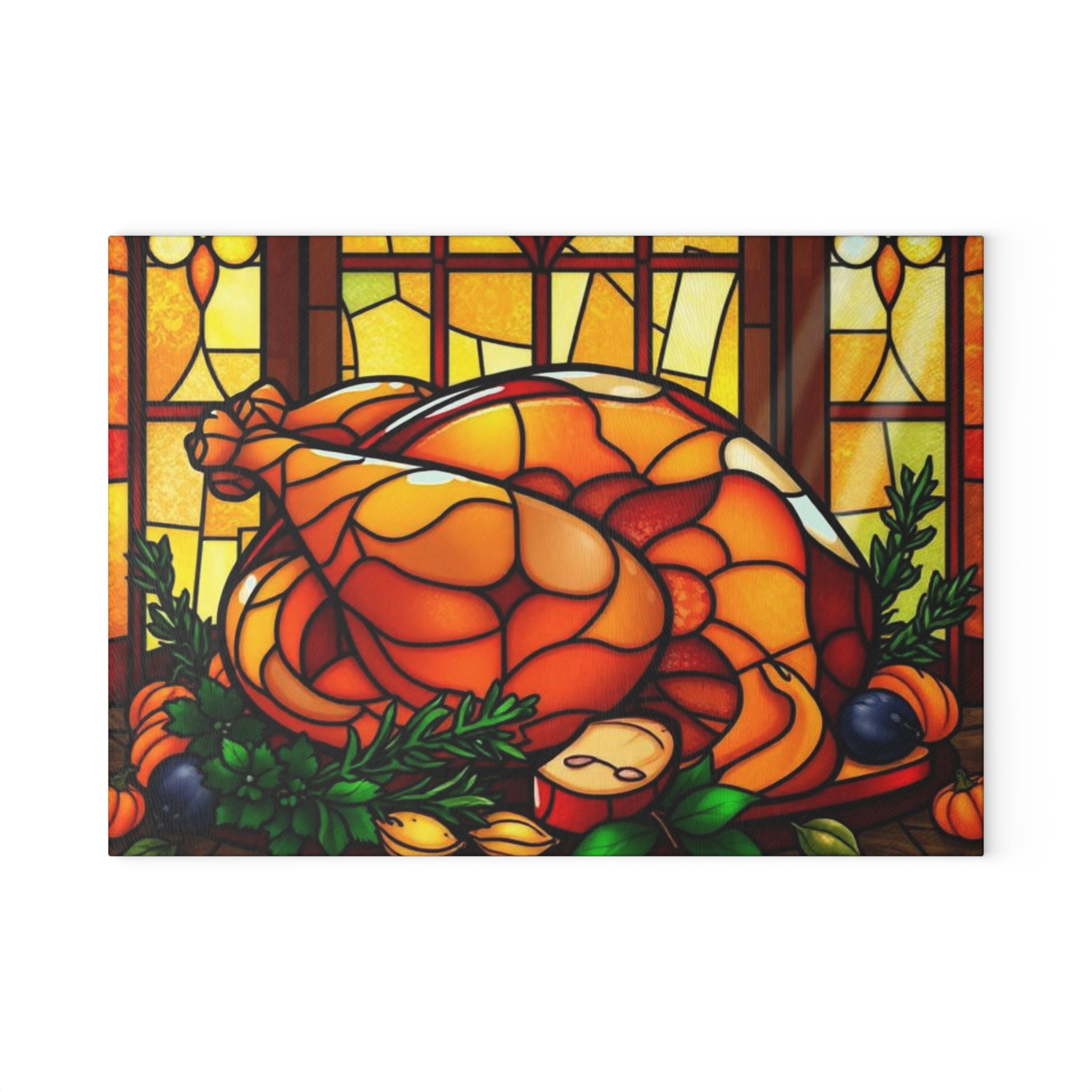 Stained Glass Thanksgiving Cutting Board - Perfect for Holiday Cooking