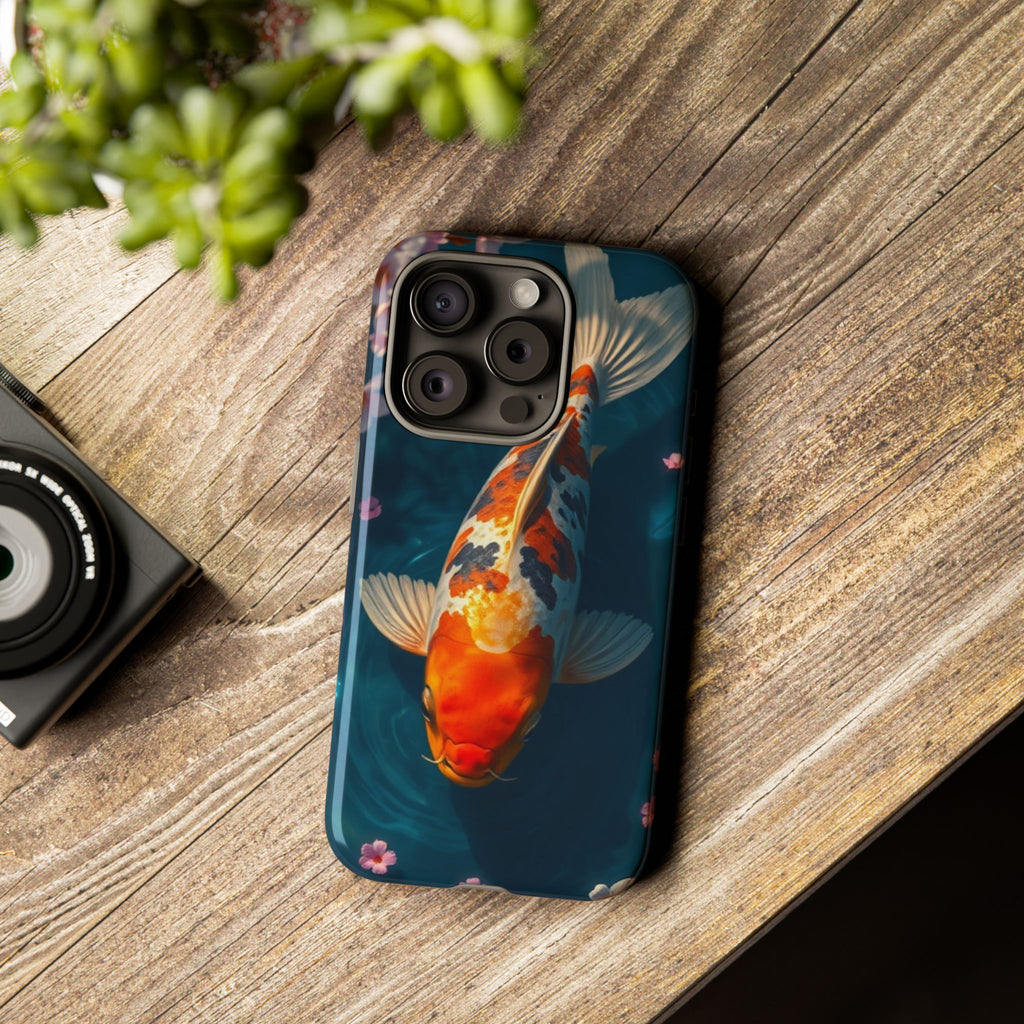 Peaceful Koi Cherry Blossom Tough Cases For Android & iPhone