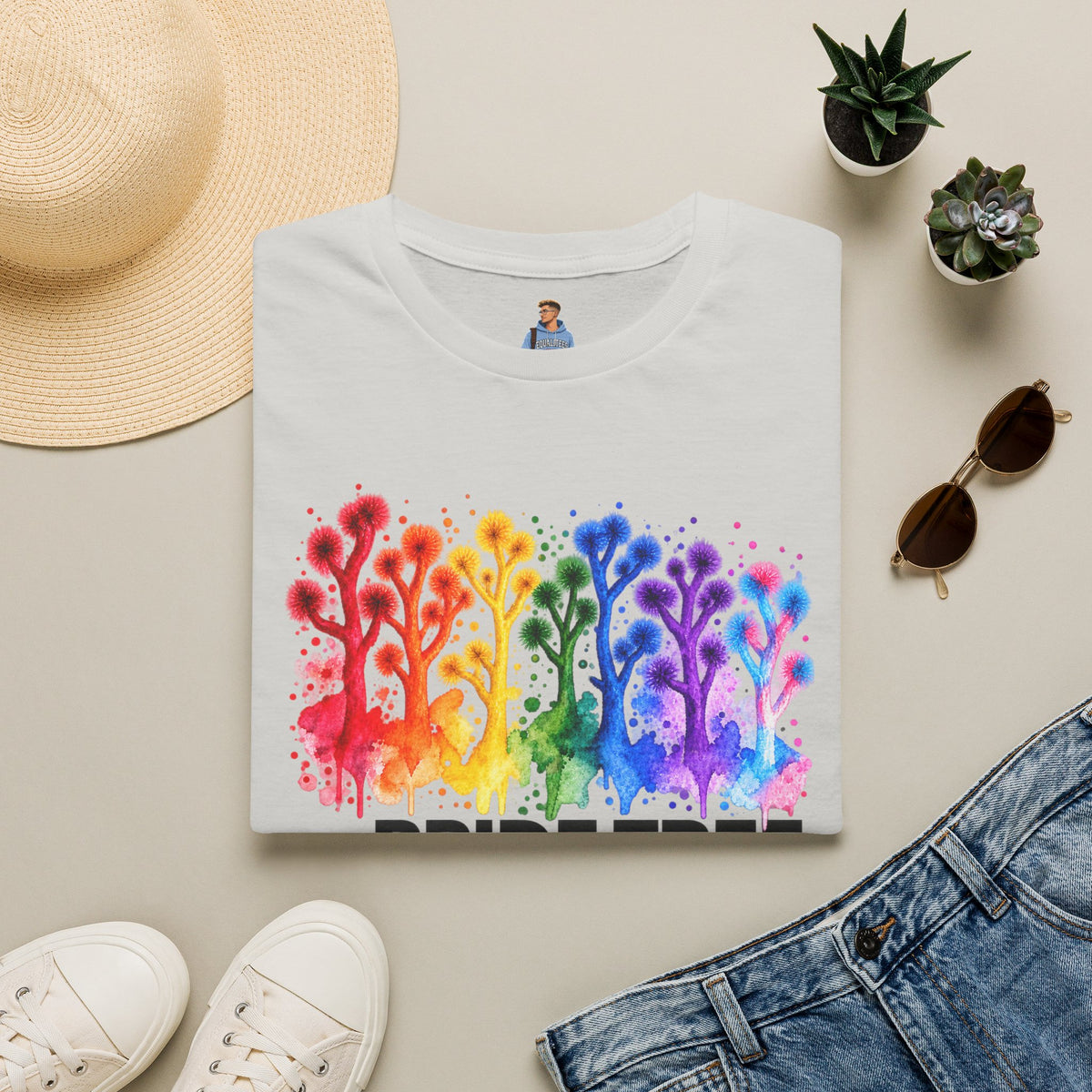 Pride Tree Las Vegas T-Shirt - Black Text
