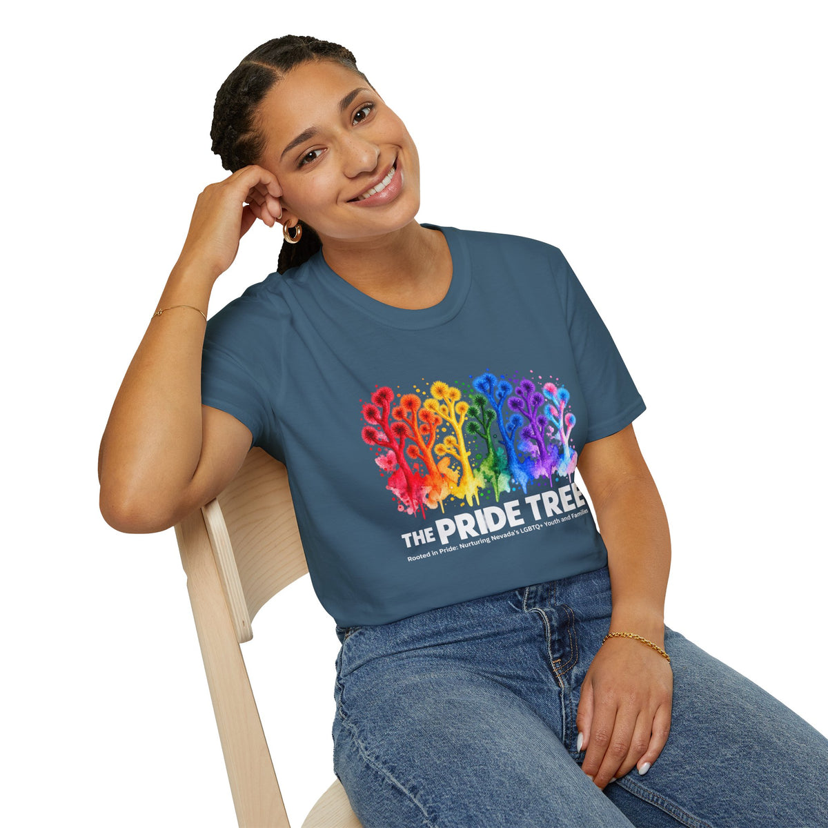 Pride Tree Las Vegas White Text T-shirt