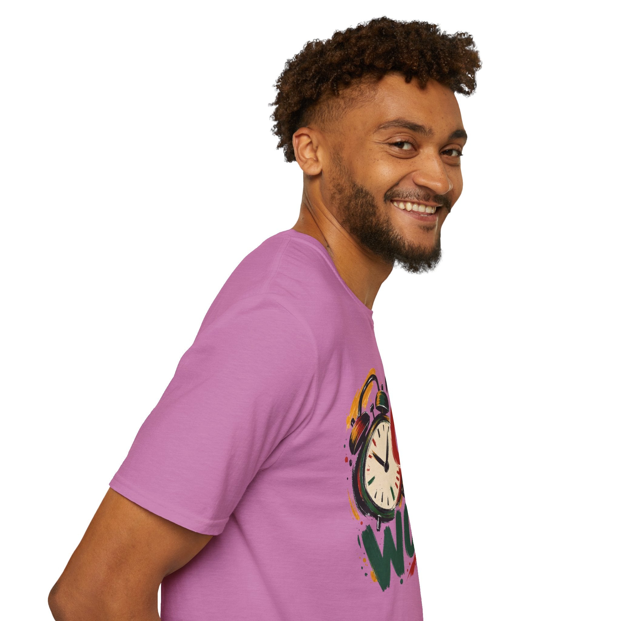 T-Shirt — "It's Good To Be Woke" Graphic Tee (Alarm Clock Design)
