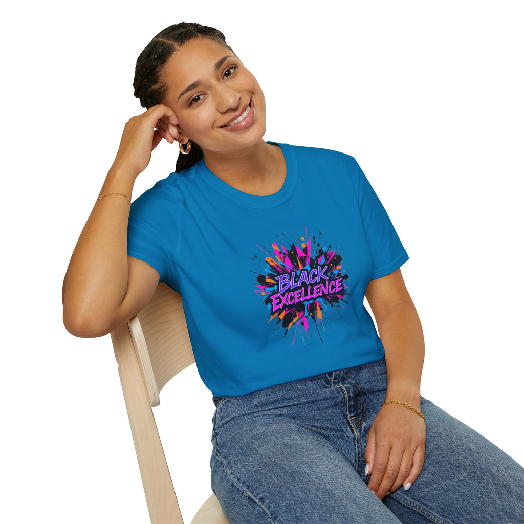 Unisex Softstyle T-Shirt - Black Excellence Graphic Tee