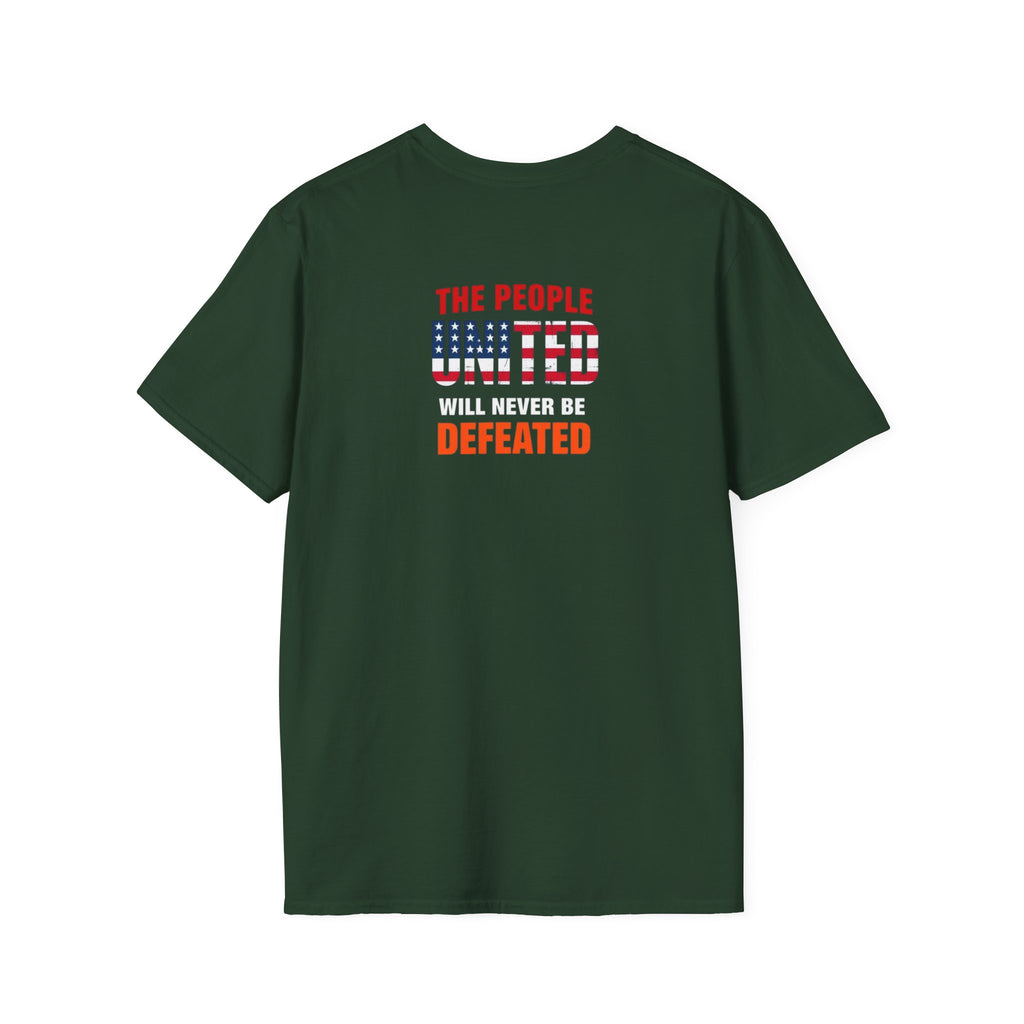 Unisex Democracy T-Shirt - 'Democracy Dies If We Let It' & 'The People United Will Never Be Defeated'
