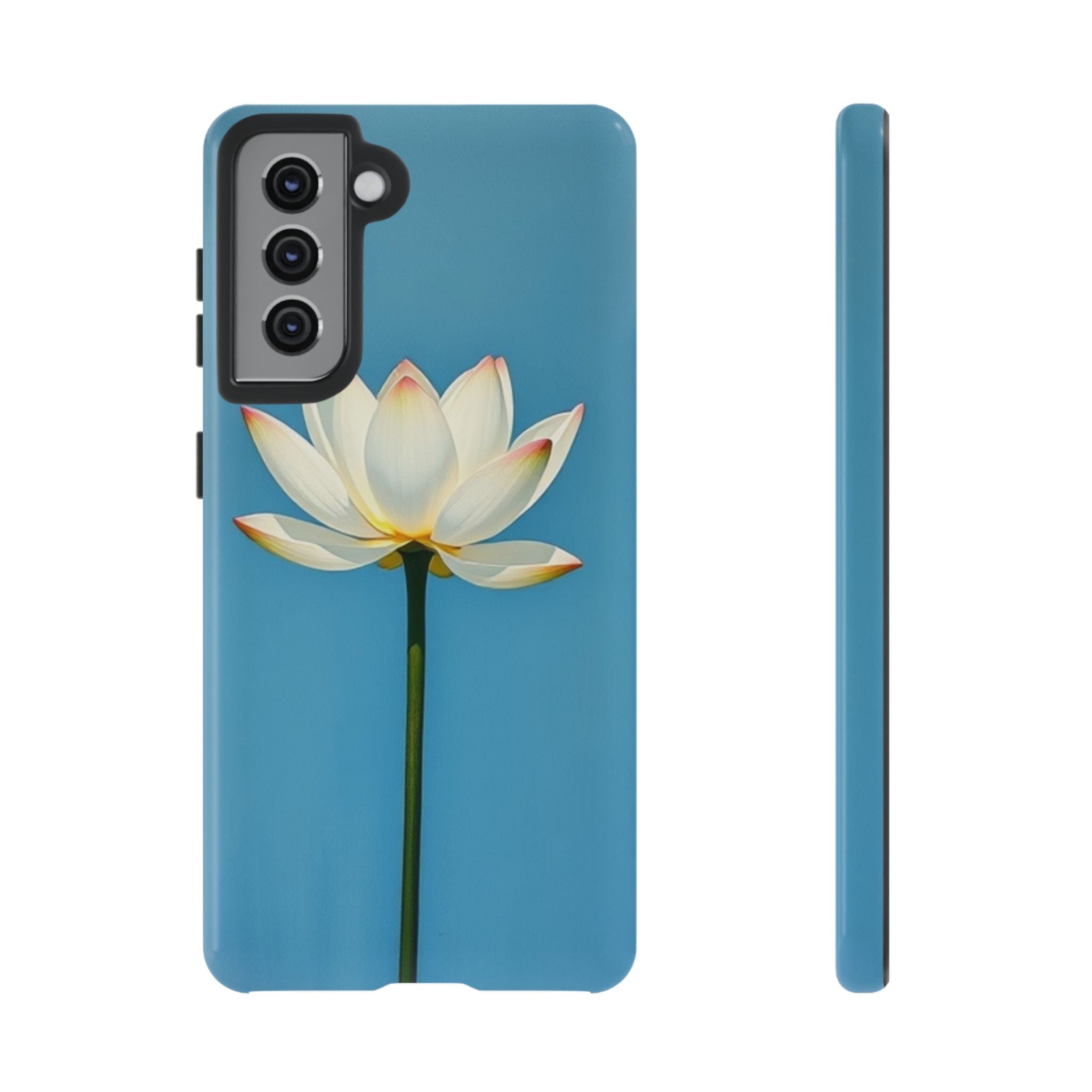 Open White Peace Lily Design Tough Case For Android & iPhone