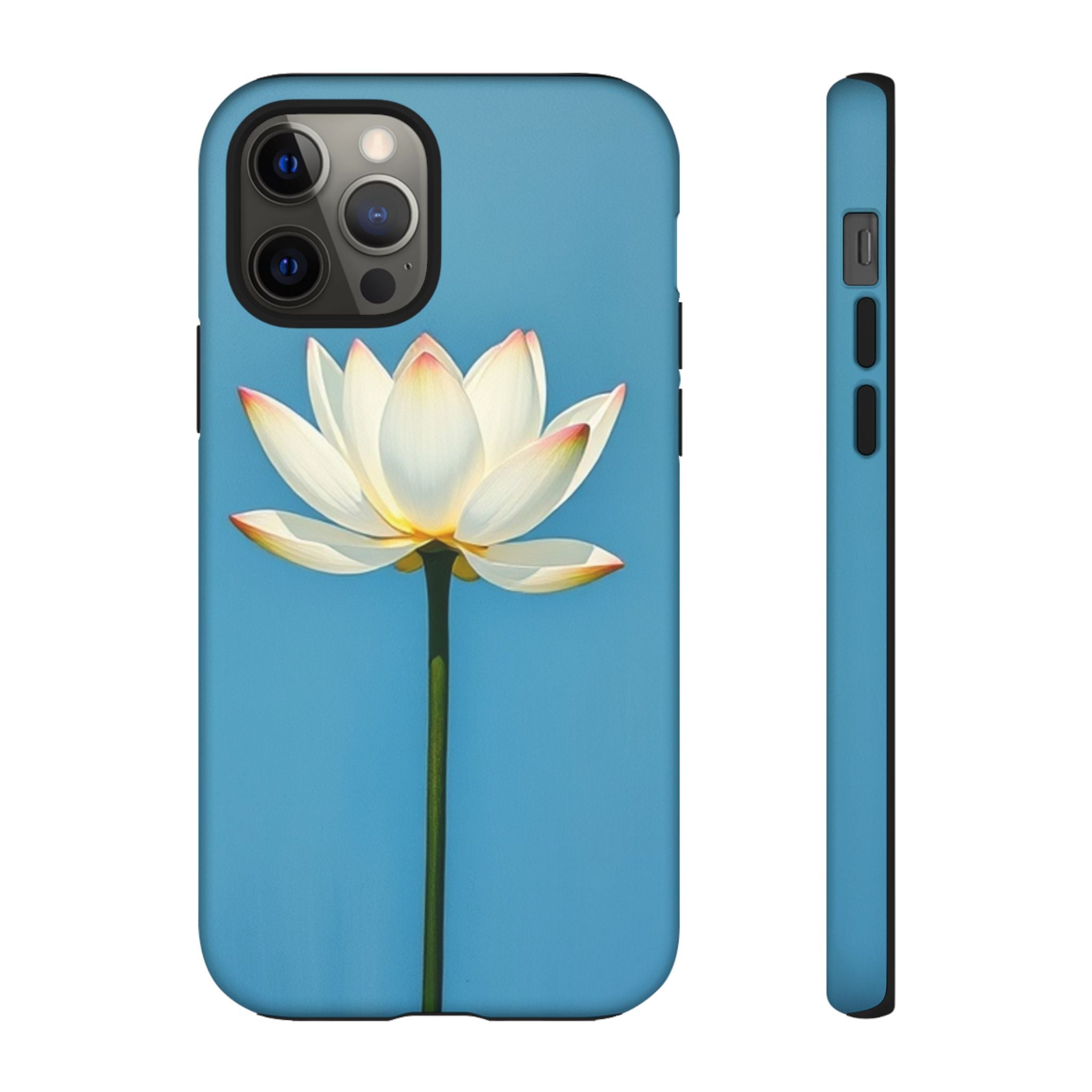 Open White Peace Lily Design Tough Case For Android & iPhone