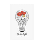 Inspirational Matte Vertical Poster - 'Be the Light'
