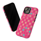 Android OR iPhone Protective Cases - Retro Polka Dots Pattern Tough Case