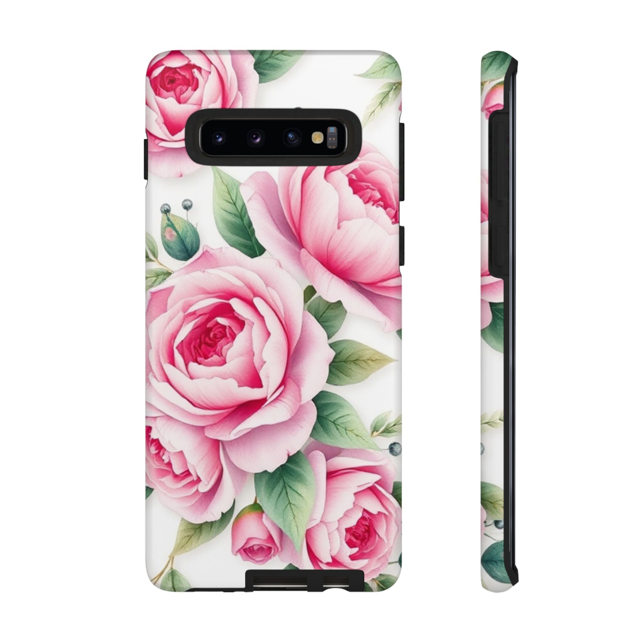 Android OR iPhone Compatible Cases - Pink Flower Design - Unique Tough Cases