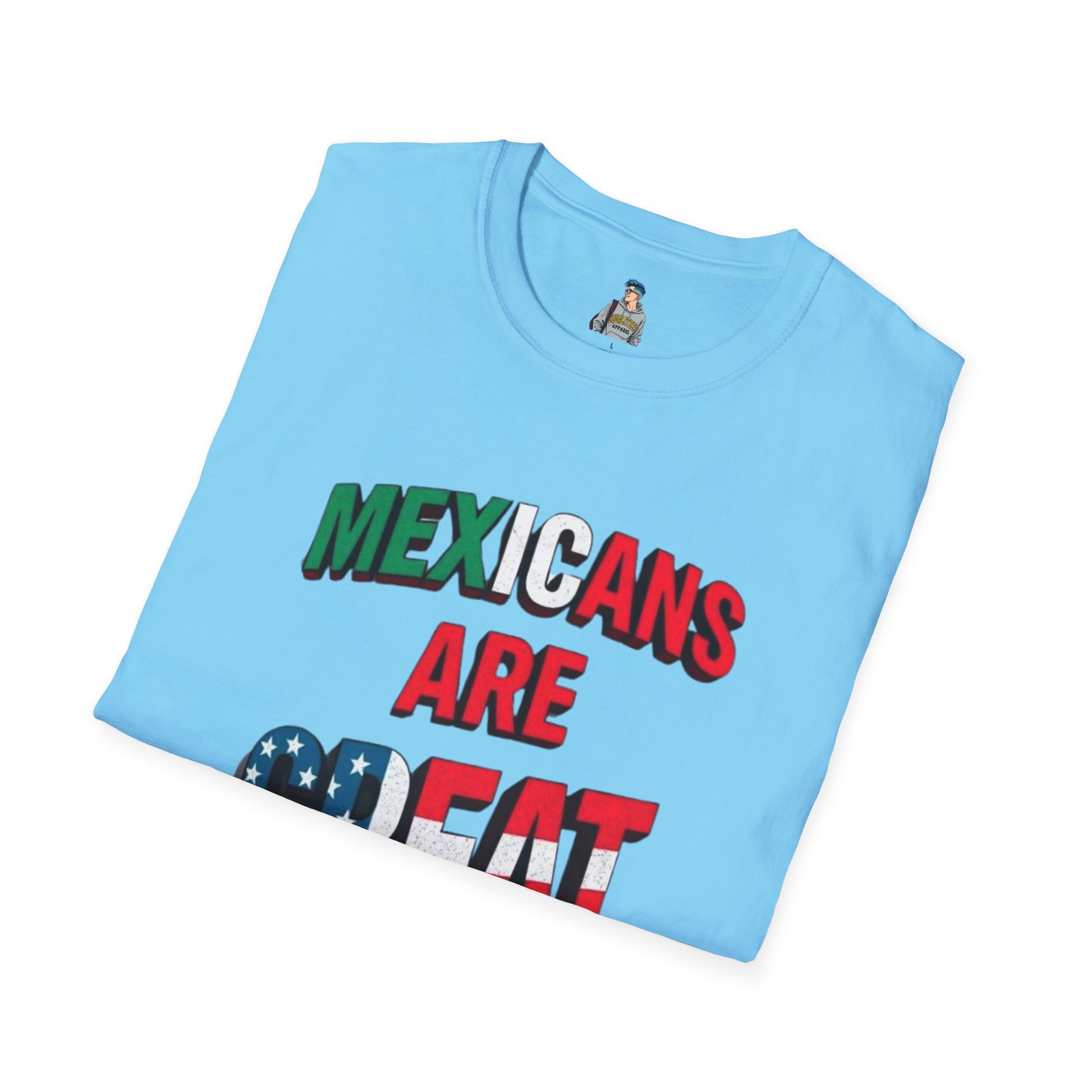 Unisex Softstyle T-Shirt - Mexicans Are Great Americans | Bilingual Pride Tee