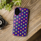 Colorful Polka Dot Tough Phone Case for iPhone