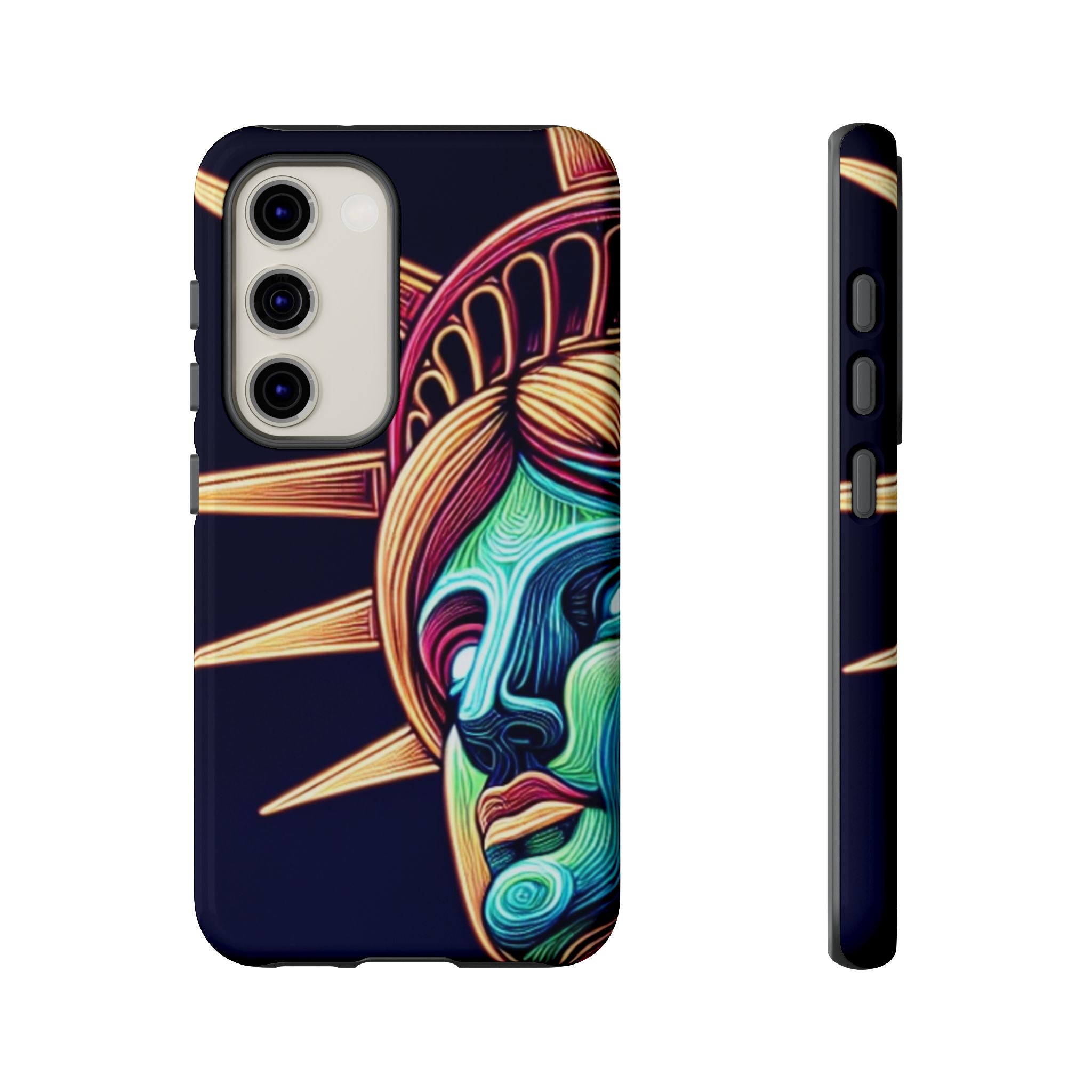 Statue of Liberty Neon Glowing Art Tough Case for Android & iPhone