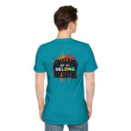 LGBTQ+ Pride Unisex T-Shirt - "Hate Never Made Anyone Less Queer" & "We All Belong" Design