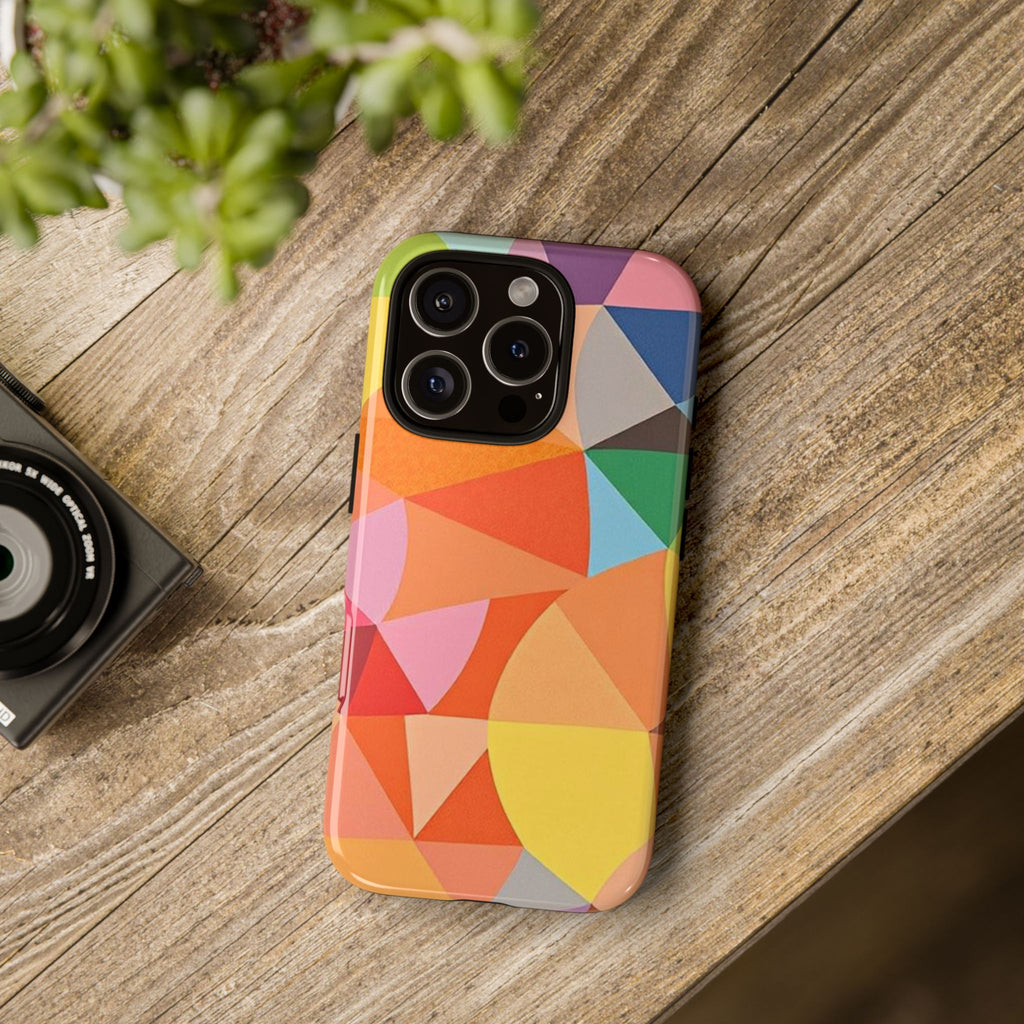 Colorful Geometric Tough Phone Case for iPhone