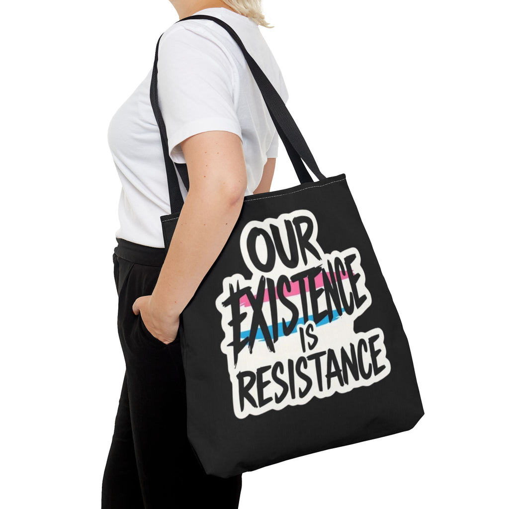 Our Existence Is Resistance Trans Protest Tote Bag