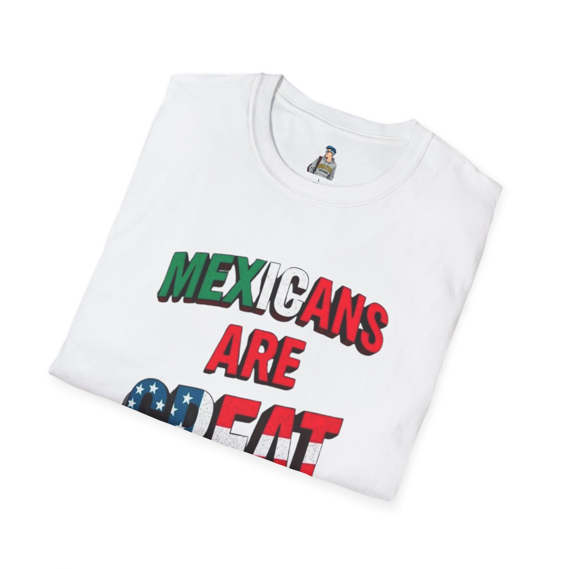 Unisex Softstyle T-Shirt - Mexicans Are Great Americans | Bilingual Pride Tee