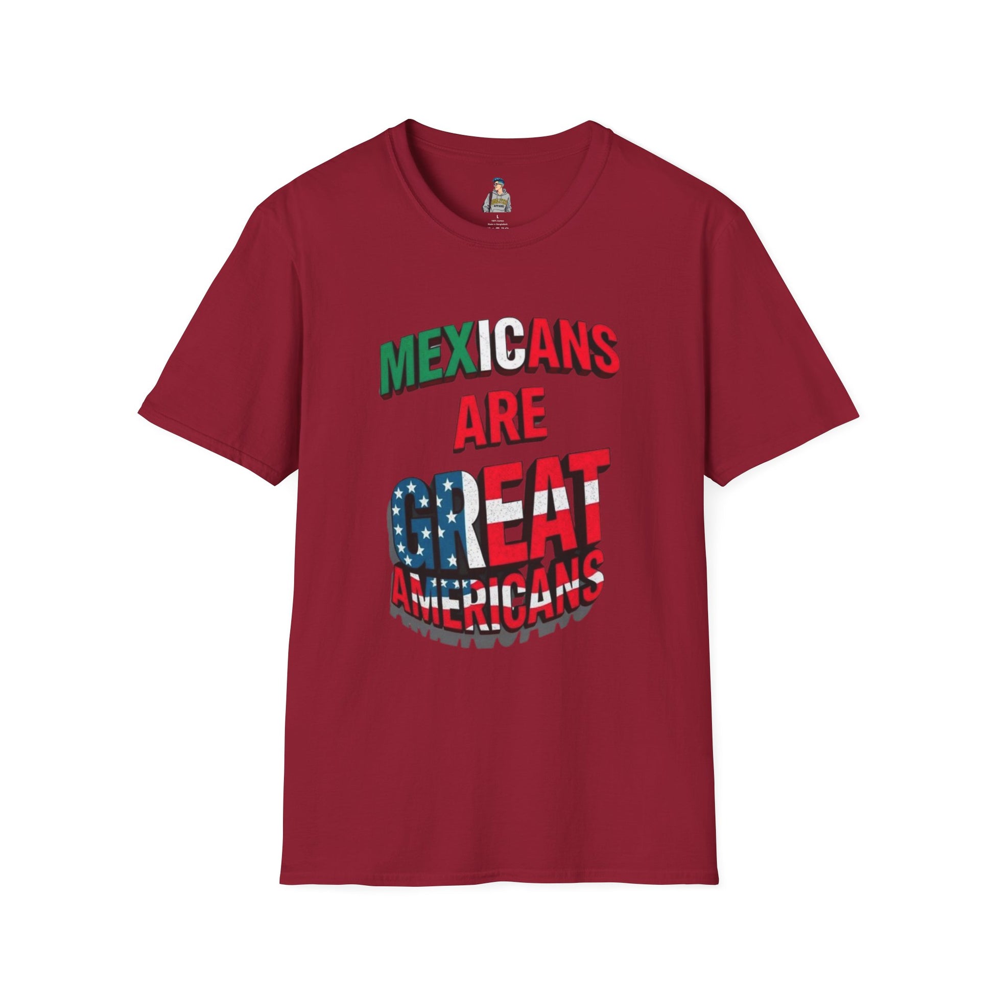 Unisex Softstyle T-Shirt - Mexicans Are Great Americans | Bilingual Pride Tee