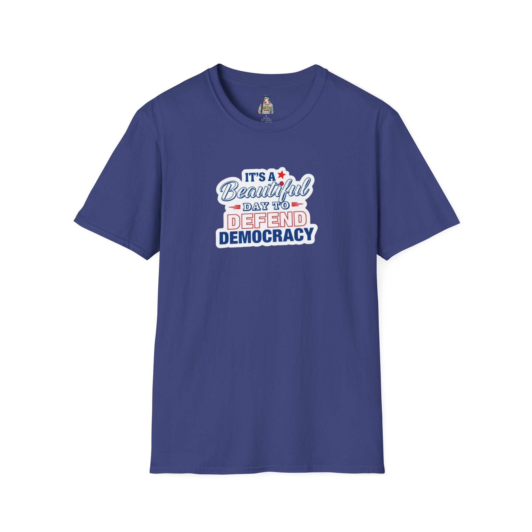 Defend Democracy Unisex Softstyle T-Shirt - Perfect for Activism and Everyday Wear