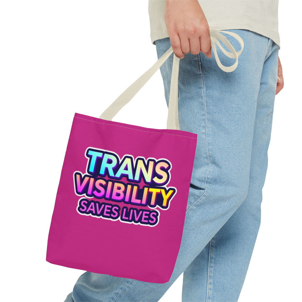 Trans Visibility Saves Lives Tote Bag