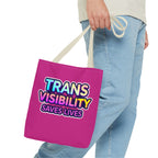 Trans Visibility Saves Lives Tote Bag