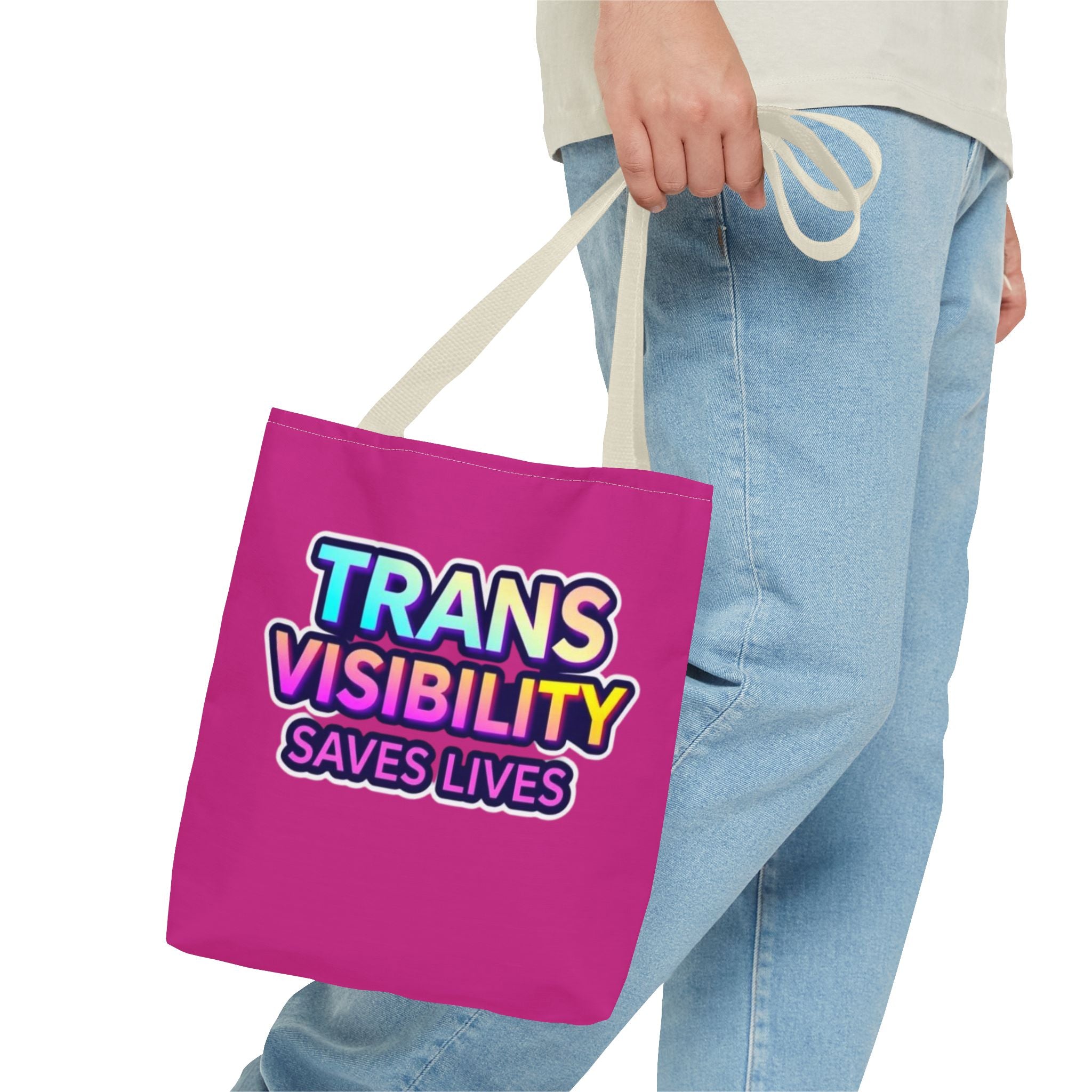 Trans Visibility Saves Lives Tote Bag