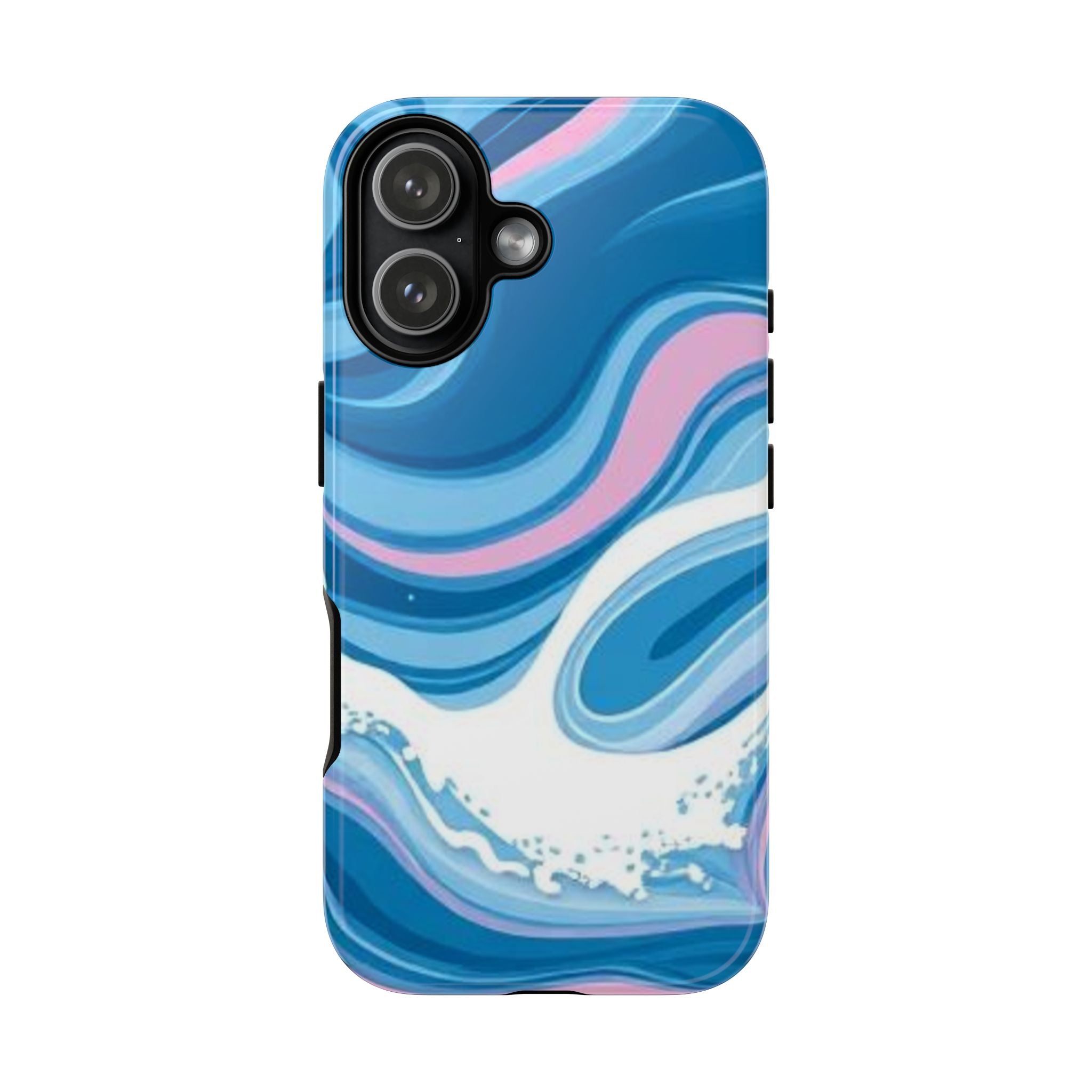 Blue & Pink Swirl Tough Case for iPhone