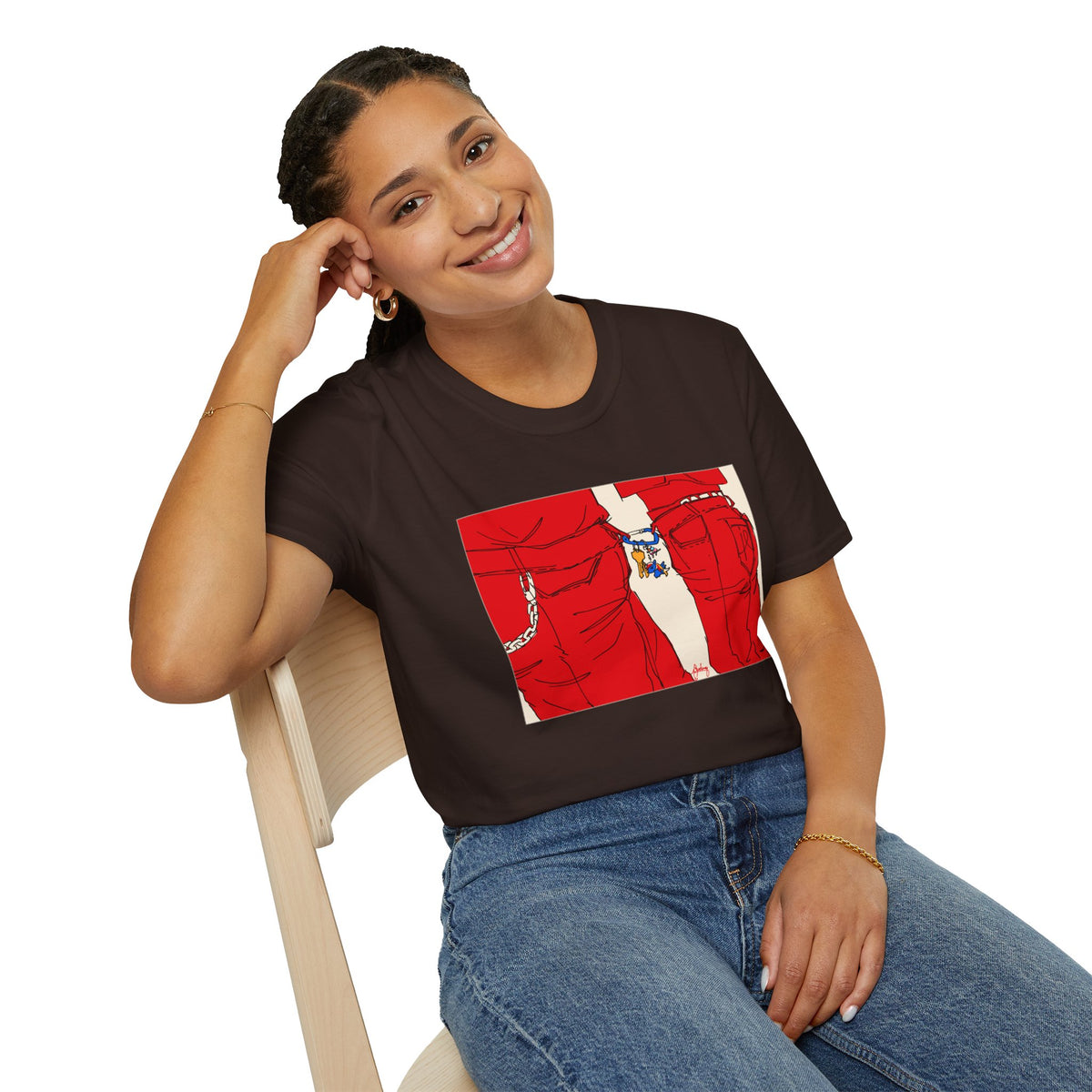 Red Jeans by Audrey Pride Tree Las Vegas T-Shirt