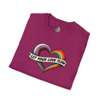 Let Your Love Flow Rainbow Heart T-Shirt