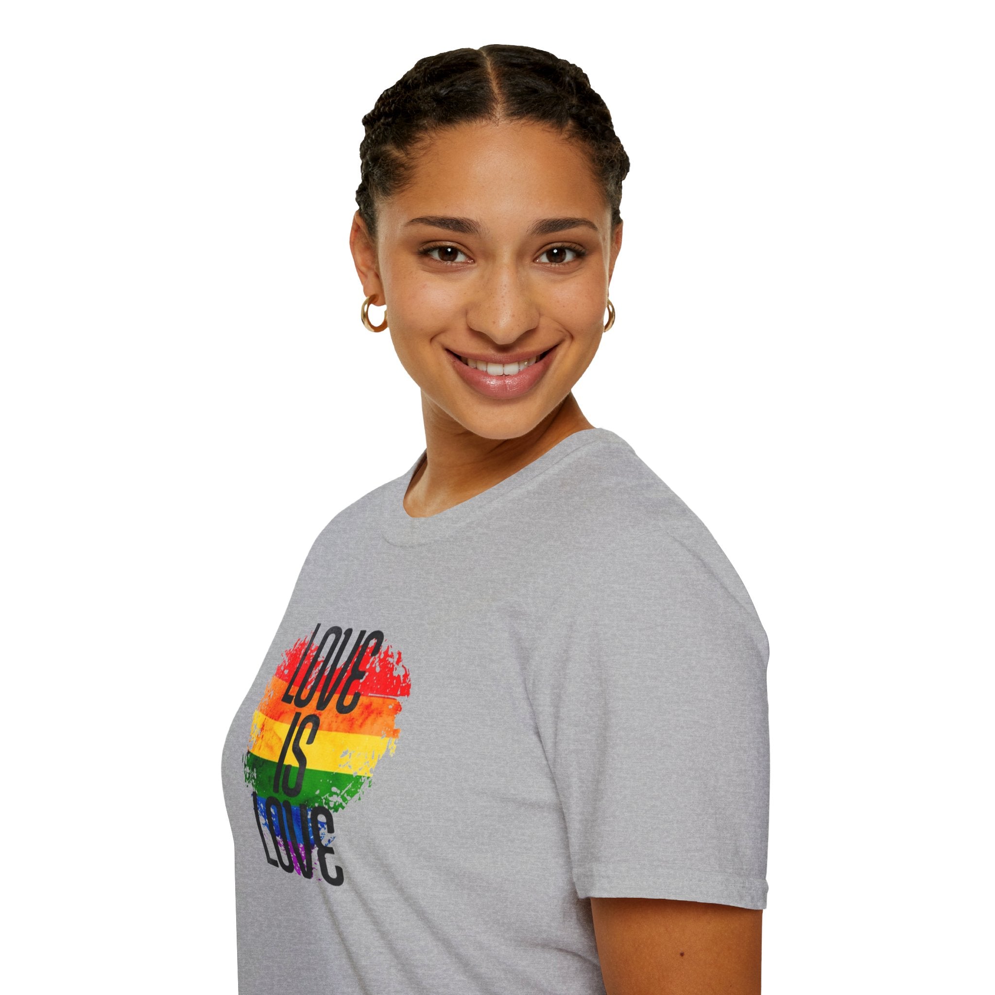 Pride Love Is Love Unisex Softstyle T-Shirt - EqualiTees.Me