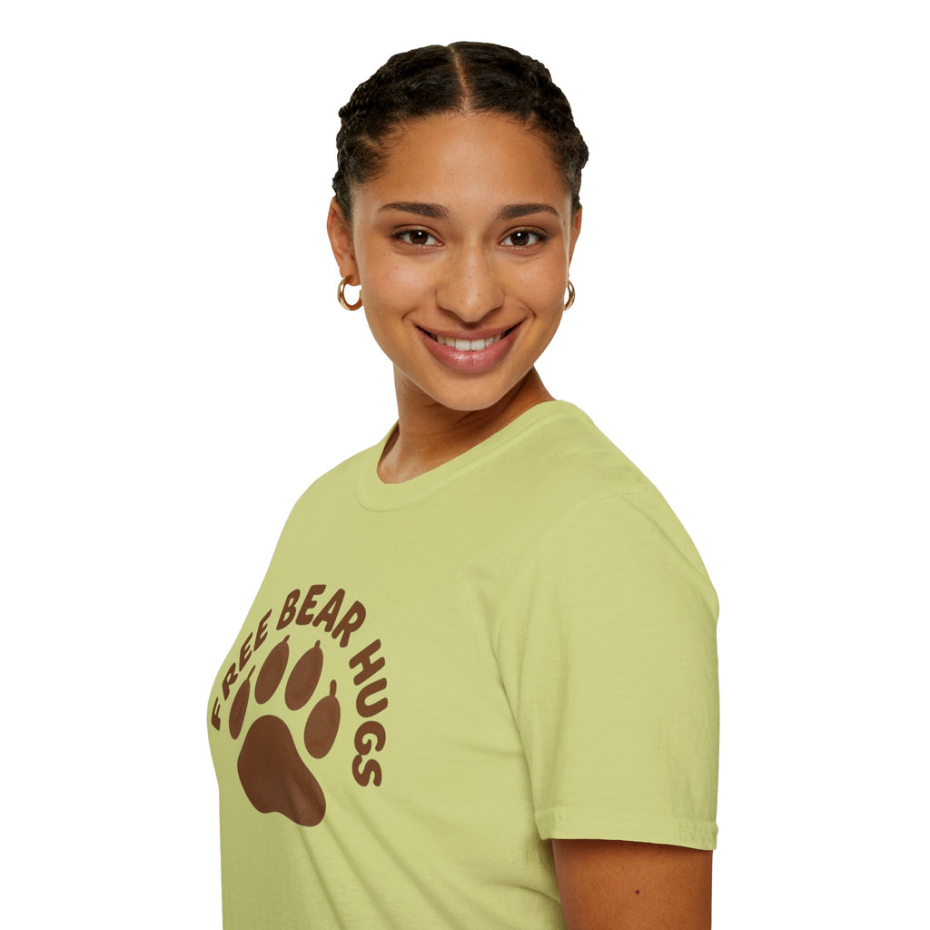 Free Bear Hugs T-Shirt — Cute Paw Print Wildlife Tee