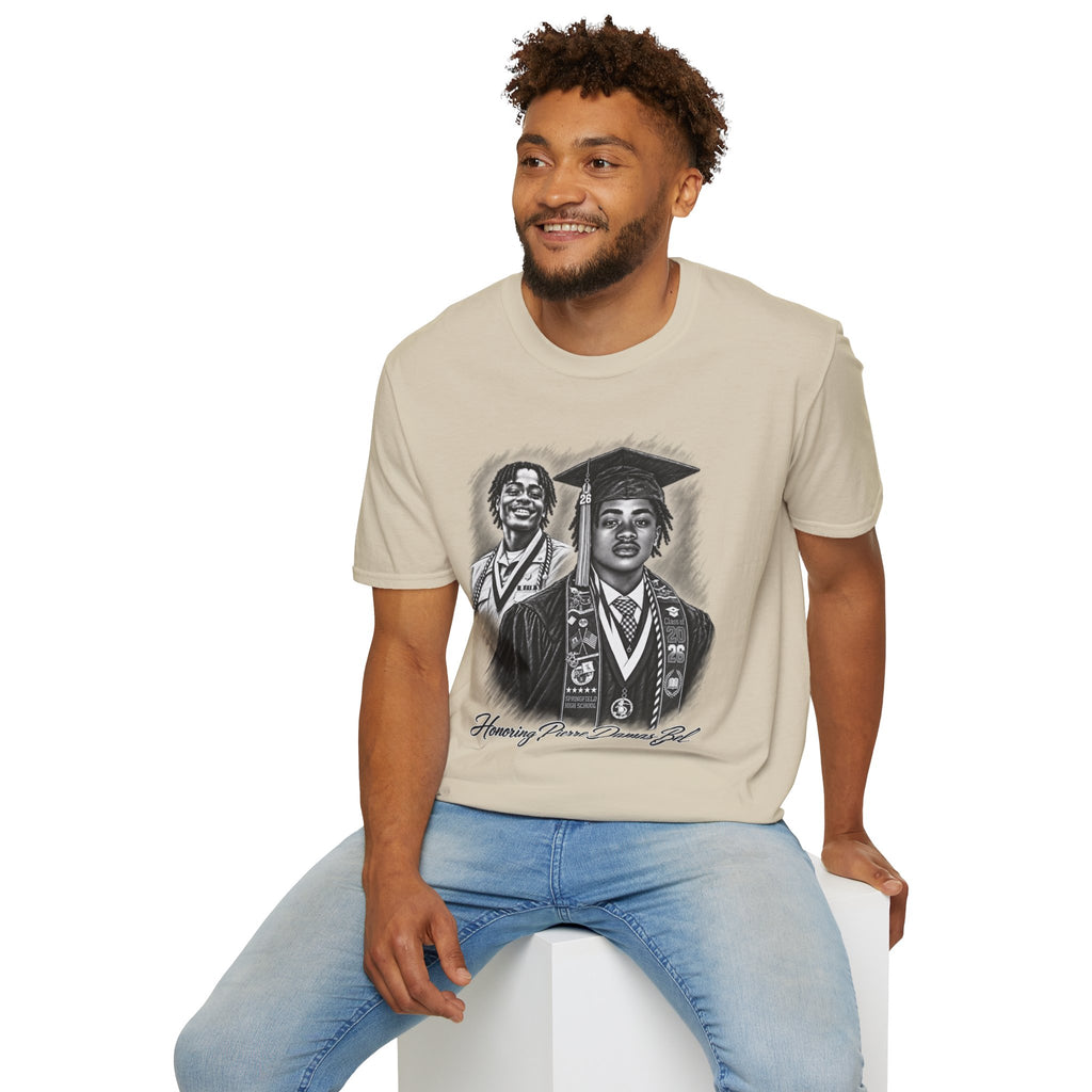 Double Portrait Front - In Memory of Pierre Damas Bel T-Shirt
