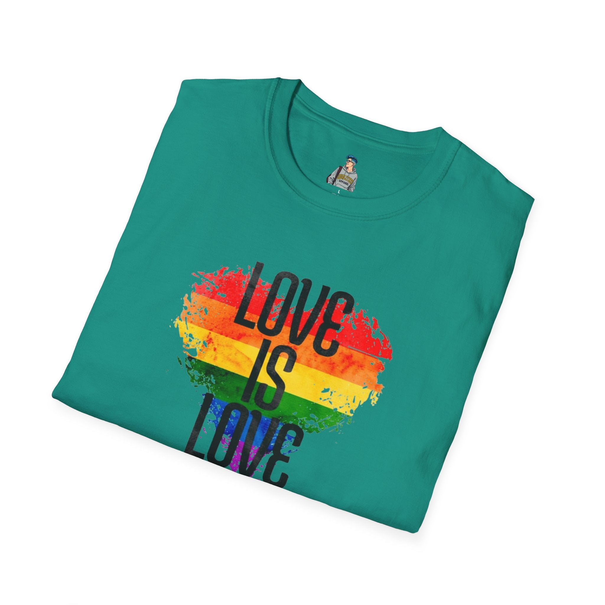 Pride Love Is Love Unisex Softstyle T-Shirt - EqualiTees.Me