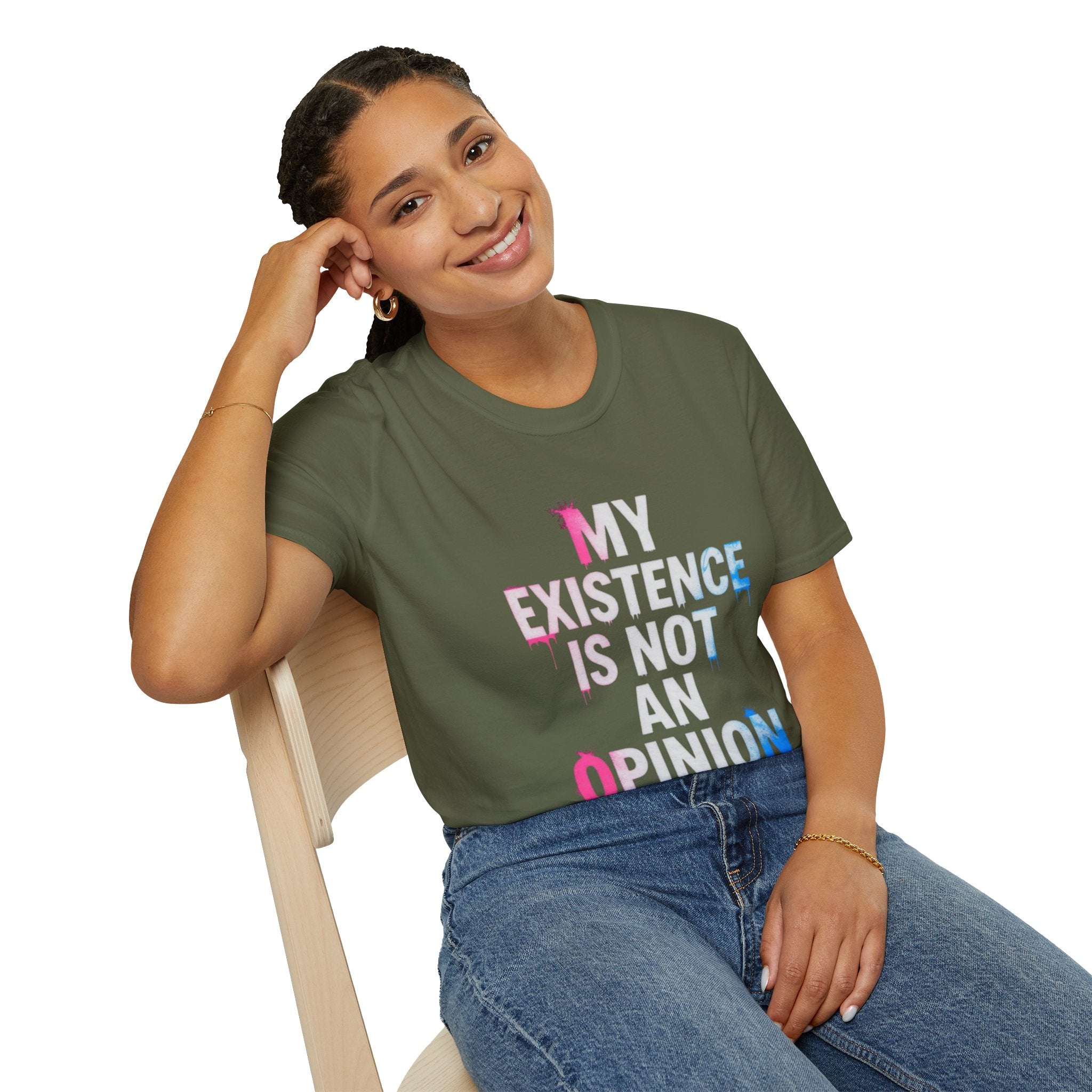 My Existence Is Not An Opinion T-Shirt — Trans Pride Statement Tee