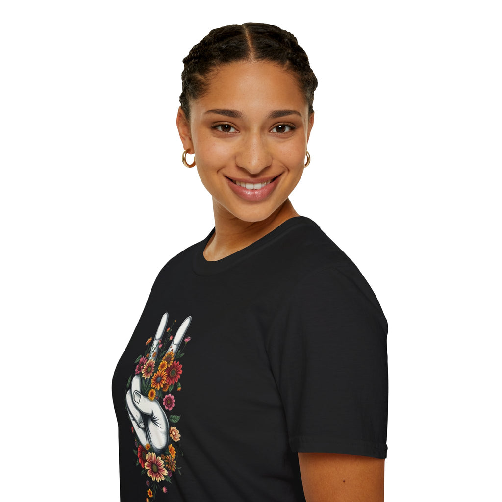 Grow Peace Unisex Softstyle T-Shirt - Boho Inspiration, Perfect for Festivals and Everyday Wear