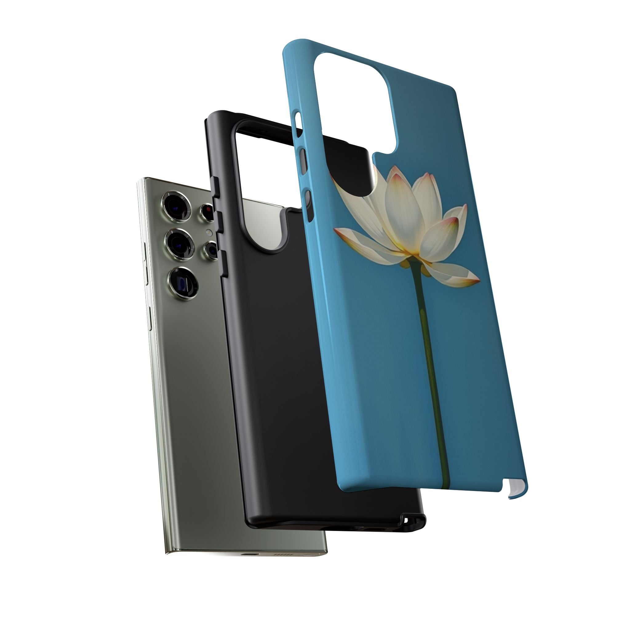 Open White Peace Lily Design Tough Case For Android & iPhone
