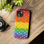 Rainbow Polka Dot Tough Phone Case for iPhone