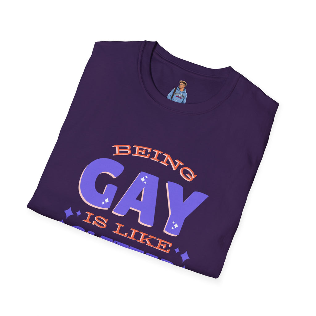 Being Gay Is Like Glitter Pride Tree Las Vegas T-Shirt