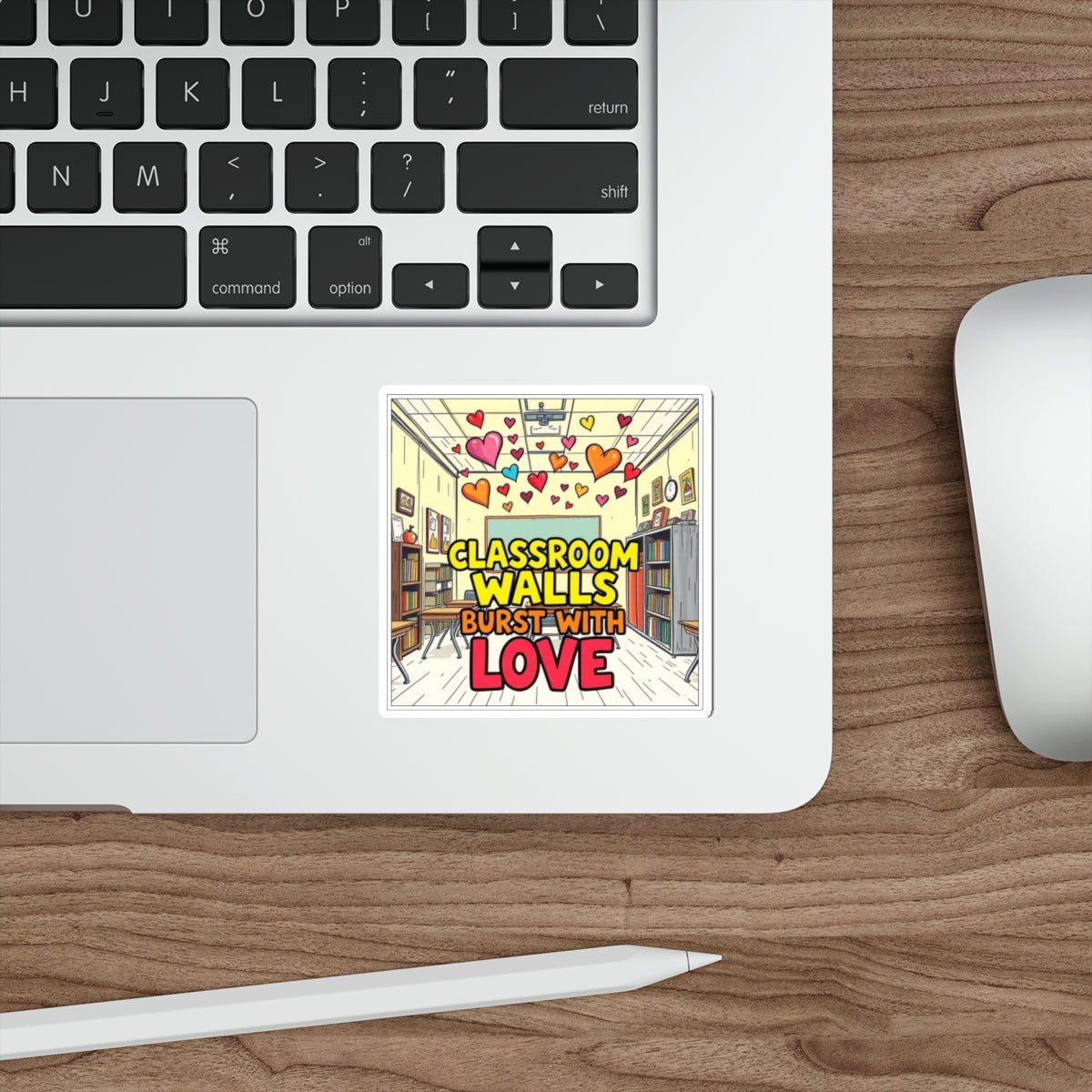 Classroom Walls Burst With Love Die-Cut Sticker